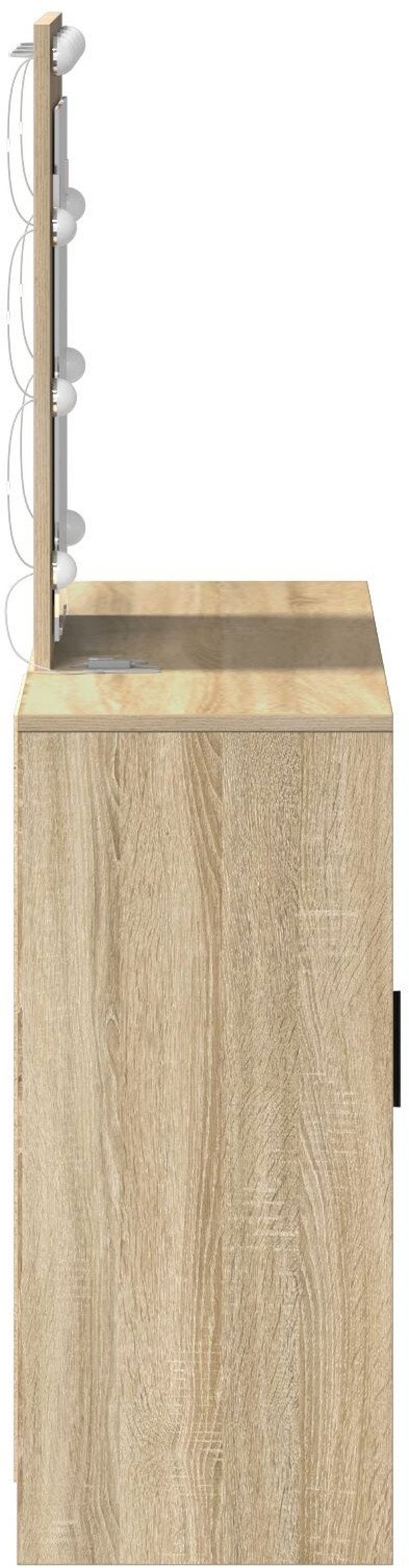 vidaXL Τοaletka με Καθρέφτη, Μοριοσανίδα, Χρώμα Sonoma Oak