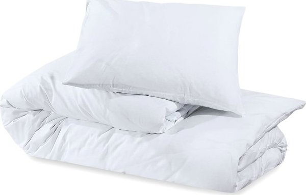 vidaXL Σετ παπλωματοθήκης, λευκό, 200x220 εκ, ελαφριά μικροΐνα