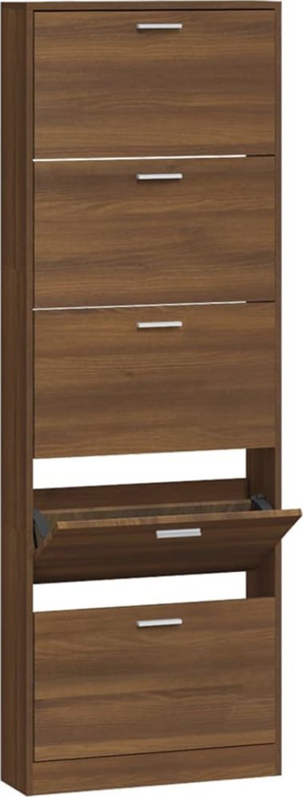 vidaXL Ραφιέρα παπουτσιών, δρυς σκούρο καφέ, 59x17x169 εκ.