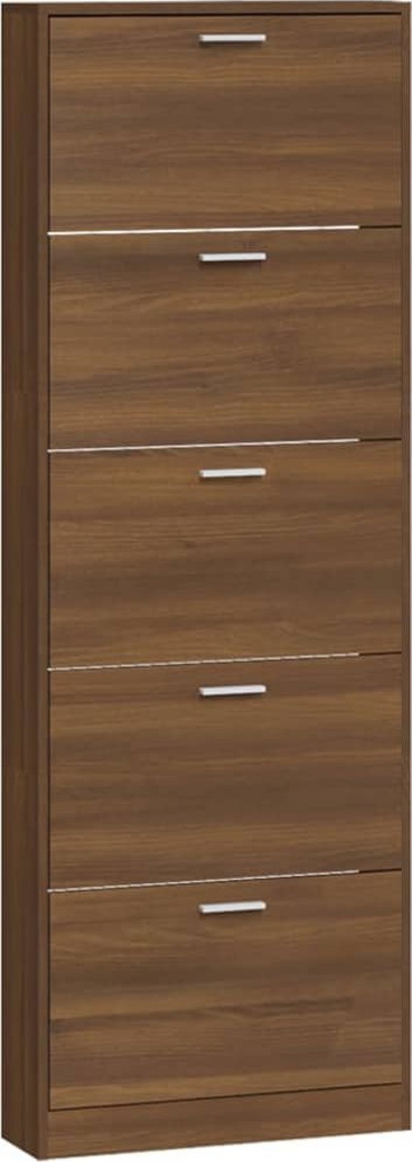 vidaXL Ραφιέρα παπουτσιών, δρυς σκούρο καφέ, 59x17x169 εκ.