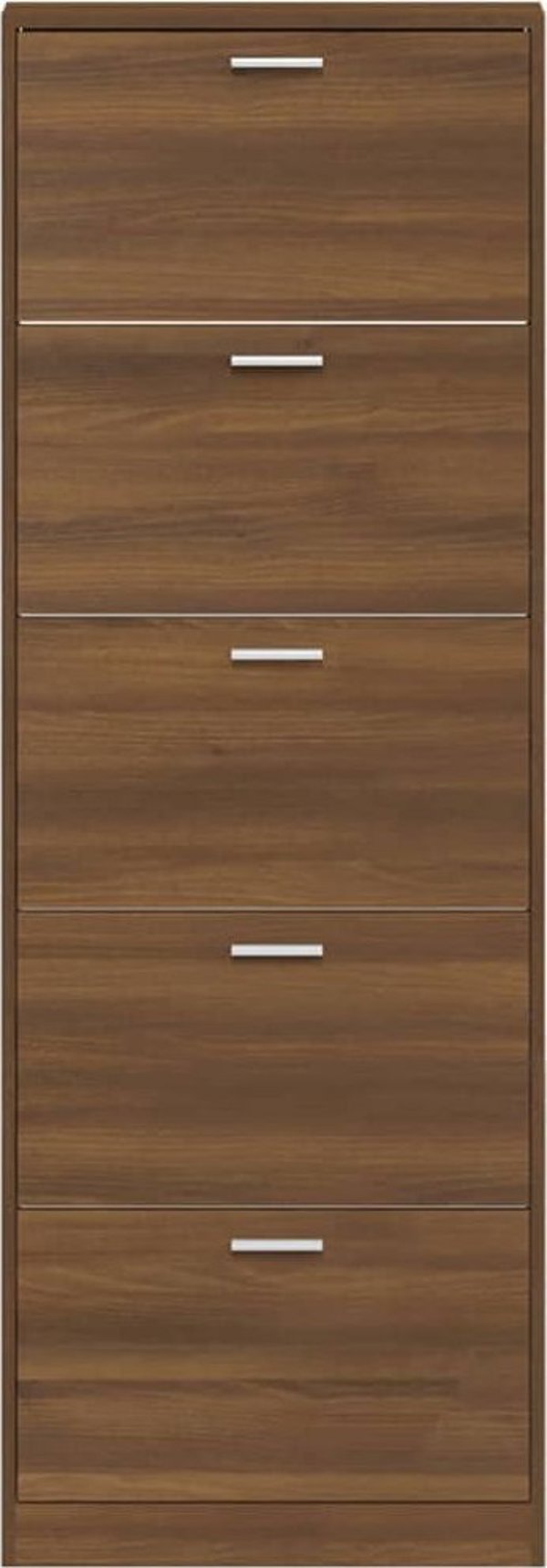 vidaXL Ραφιέρα παπουτσιών, δρυς σκούρο καφέ, 59x17x169 εκ.