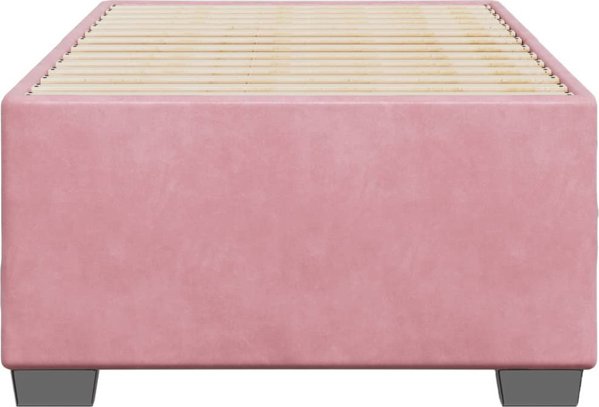 vidaXL Rama lozka rozowa 100 x 200 cm tapicerowana aksamitem