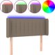 vidaXL Zaglowek do lozkou me LED, taupe, 93x16x78/88 cm