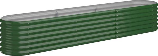 vidaXL vidaXL Donica ogrodowa, malowana proszkowo stal, 224x40x36 cm, zielona