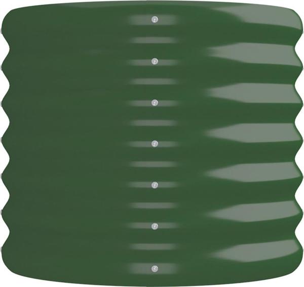 vidaXL vidaXL Donica ogrodowa, malowana proszkowo stal, 224x40x36 cm, zielona