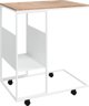 vidaXL Τραπεζάκι πλευρικό σε ρόδες, λευκό, 55x36x63,5 εκ.