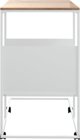 vidaXL Τραπεζάκι πλευρικό σε ρόδες, λευκό, 55x36x63,5 εκ.