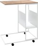 vidaXL Τραπεζάκι πλευρικό σε ρόδες, λευκό, 55x36x63,5 εκ.