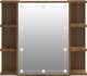 vidaXL Ντουλάπι με καθρέφτη και LED, καφέ δρυς, 70x16,5x60 cm