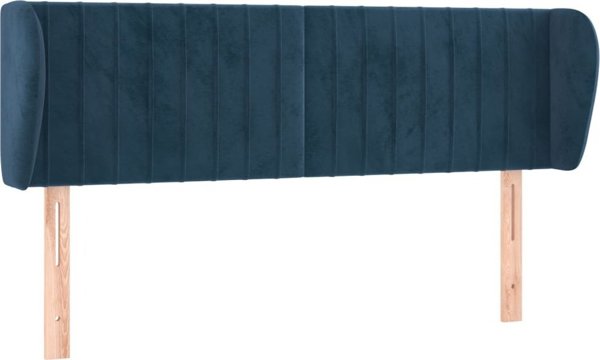 vidaXL Κεφαλάρι uszak σκούρο μπλε βελούδινο 147x23x78/88 εκ.