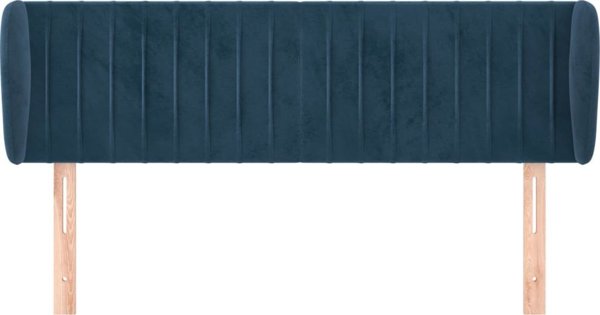 vidaXL Κεφαλάρι uszak σκούρο μπλε βελούδινο 147x23x78/88 εκ.
