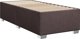 vidaXL Κρεβάτι continental με στρώμα, καφέ, ύφασμα, 80x200 εκ