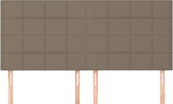 vidaXL Προσκέφαλα κρεβατιού 4 τεμ. ταμπά 80x5x78/88 cm ύφασμα