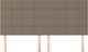 vidaXL Προσκέφαλα κρεβατιού 4 τεμ. ταμπά 80x5x78/88 cm ύφασμα