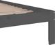 vidaXL Rama κρεβατιού, γκρι, από μασίφ ξύλο, 200x200 cm