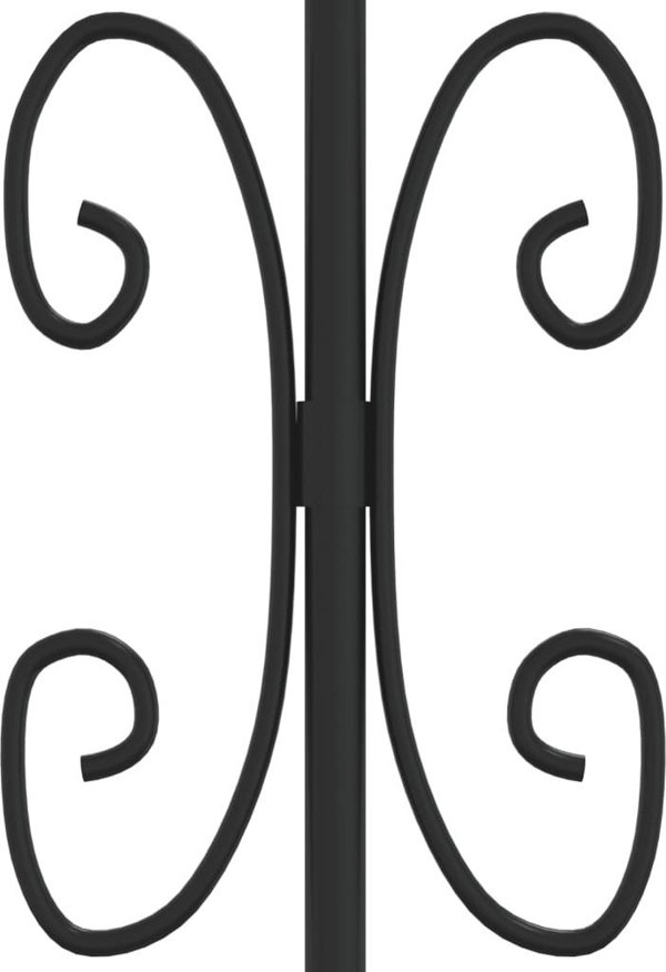 vidaXL vidaXL Furtka z grotami, czarna, 103x175 cm, malowana proszkowo stal