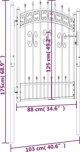 vidaXL vidaXL Furtka z grotami, czarna, 103x175 cm, malowana proszkowo stal