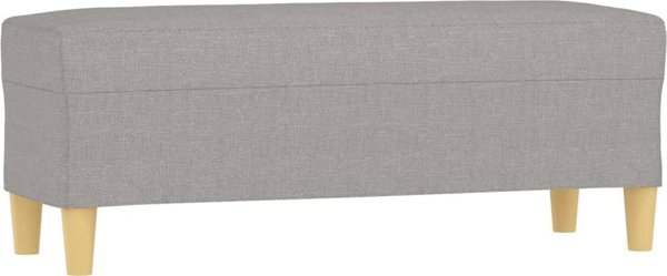 vidaXL Πάγκος, ανοιχτό γκρι, 100x35x41 cm, υφασμάτινη επένδυση