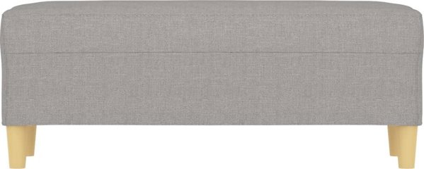 vidaXL Πάγκος, ανοιχτό γκρι, 100x35x41 cm, υφασμάτινη επένδυση