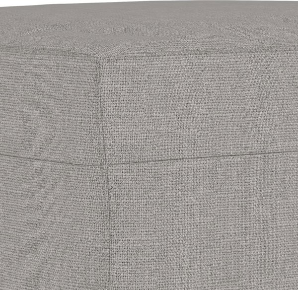 vidaXL Πάγκος, ανοιχτό γκρι, 100x35x41 cm, υφασμάτινη επένδυση
