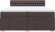 vidaXL Κρεβάτι Kontynentalne με Στρώμα, Καφέ, Ύφασμα, 200x200 cm