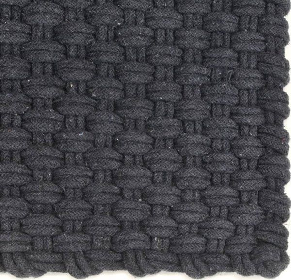 vidaXL Dywan prostokatny, antracytowy, 160x230 cm, bawelna