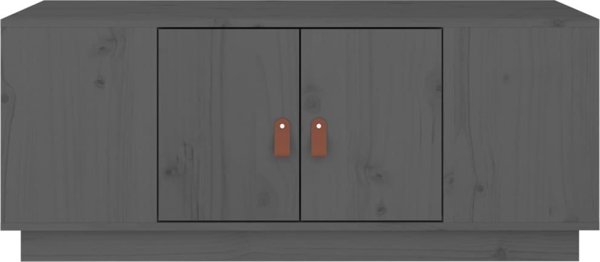 vidaXL vidaXL Stolik kawowy, szary, 100x50x41 cm, lite drewno sosnowe