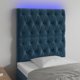 vidaXL Κεφαλάρι με LED για κρεβάτι, σκούρο μπλε, 80x7x118/128 cm
