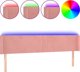 vidaXL Zaglowek do lozka z LED, rozowy, 163x16x78/88 cm, aksamit