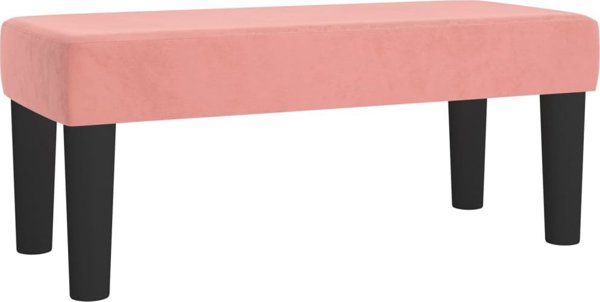 vidaXL Κρεβάτι Continental με στρώμα, ροζ, βελούδο, 90x190 εκ.