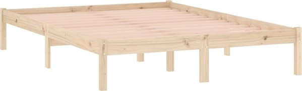vidaXL Πλαίσιο Κρεβατιού Μασίφ Πεύκου 137x190 εκ.