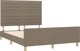 vidaXL Rama κρεβατιού με προσκέφαλο, ταουπέ, 140x200 εκ, επενδυμένη με ύφασμα