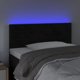 vidaXL Zaglowek do lozka z LED, czarny, 90x5x78/88 cm, aksamit