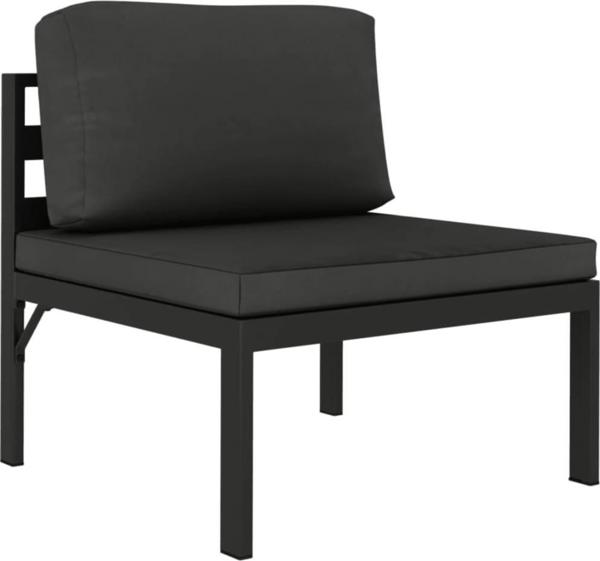 vidaXL 8-cz. zestaw mebli ogrodowych, poduszki, aluminium, antracyt