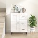 vidaXL Ντουλάπι, λευκό γυαλιστερό, 69,5x34x90 εκ., σύνθετο ξύλο