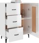 vidaXL Ντουλάπι, λευκό γυαλιστερό, 69,5x34x90 εκ., σύνθετο ξύλο