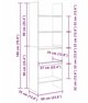 vidaXL Βιβλιοθήκη 60x35x180 cm, Χρώμα Δρυς Artisan