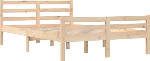 vidaXL Κορμός κρεβατιού, μασίφ ξύλο, 140 x 200 εκ.