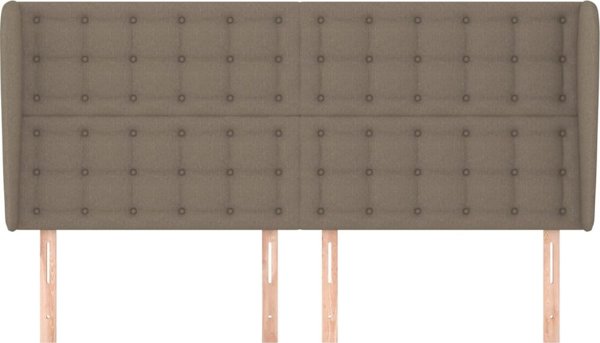 vidaXL Επικεφαλής Καθίσματος Uszak, Taupe, 163x23x118/128 εκ, ύφασμα