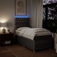 vidaXL Κρεβάτι Continental με Στρώμα, Taupe, Υφασμάτινο, 90x200 cm