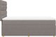 vidaXL Κρεβάτι Continental με Στρώμα, Taupe, Υφασμάτινο, 90x200 cm