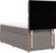 vidaXL Κρεβάτι Continental με Στρώμα, Taupe, Υφασμάτινο, 90x200 cm
