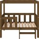 vidaXL Κρεβάτι για σκύλο, μέλι-καφέ, 95,5 x 73,5 x 90 εκ, πεύκο