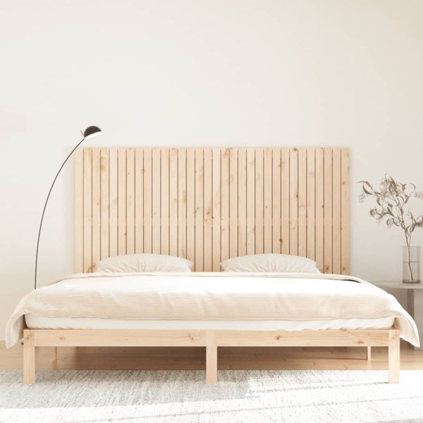 vidaXL Κεφαλάρι κρεβατιού 204x3x110 cm από μασίφ πεύκο