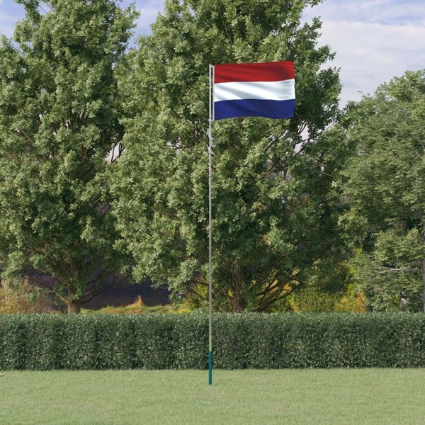 vidaXL vidaXL Flaga Holandii z masztem, 5,55 m, aluminium