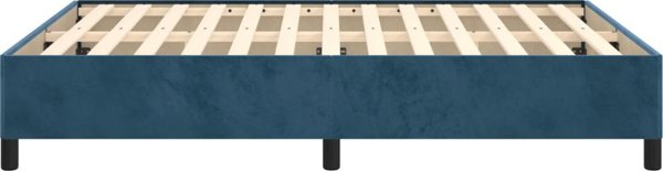 vidaXL Ράμα κρεβατιού, σκούρο μπλε, 140x190 cm, βελούδινη