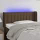 vidaXL Κεφαλάρι για κρεβάτι με LED, σκούρο καφέ, 93x16x78/88 εκ., ύφασμα