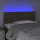 vidaXL Zaglowek do lozka z LED, taupe, 100x5x78/88 cm, tkanina