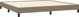 vidaXL Ράμα κρεβατιού, χρώμα ταουπέ, 200x200 cm, υφασμάτινη επένδυση