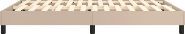 vidaXL Κρεβάτι κοντινεντάλ cappuccino 140x190 εκ. με δερματίνη